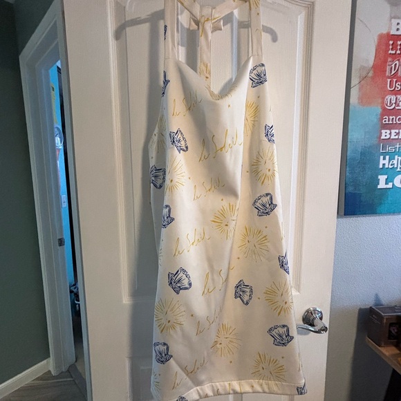 Anthropologie Dresses & Skirts - Maeve White Dress with Blue and Yellow Accents